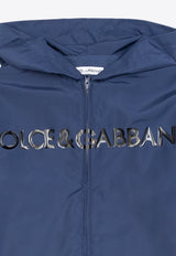 Dolce 
Gabbana Kids Boys K-way Logo Windbreaker Jacket Blue L4JC28 G7L2F-B0309