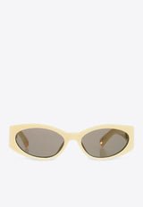 Jacquemus The Ovalo Sunglasses Gray JAC4C4SUN 0-0