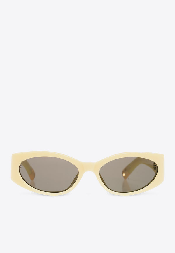 Jacquemus The Ovalo Sunglasses Gray JAC4C4SUN 0-0