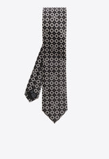 Dolce 
Gabbana DG Logo Embroidered Silk Tie Black GT149E G0JRA-N0004