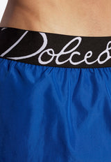 Dolce 
Gabbana Logo Waistband Swim Shorts Blue KĄPIELOWE M4F27T FUSFW-B4401