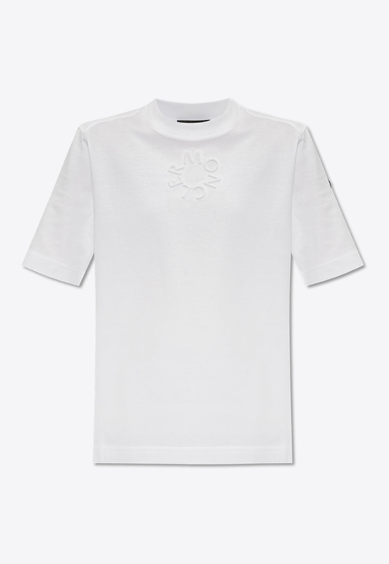 Moncler Embossed Logo Basic T-shirt White J10938C00002 89A17-001