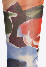 Dolce 
Gabbana Floral Print Tulle Tights Multicolor O4A75T ONP27-HR4YE