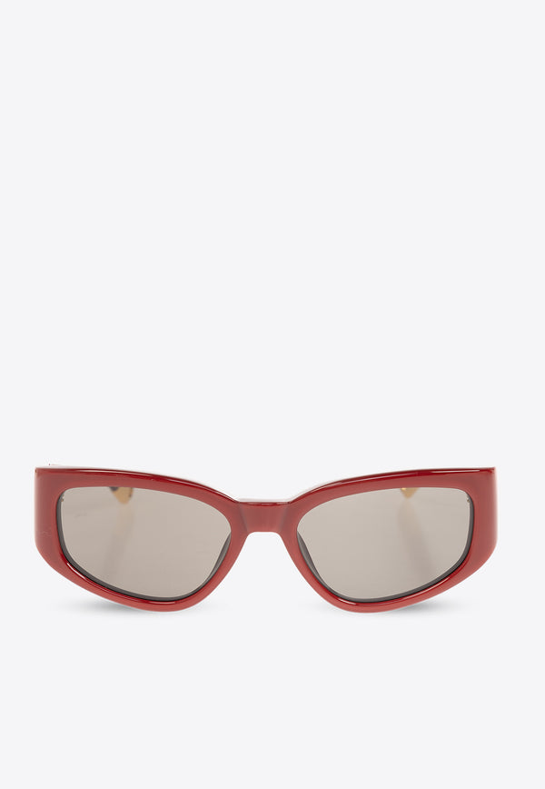 Jacquemus Gala Cat-Eye Sunglasses Gray JAC5C3SUN 0-0