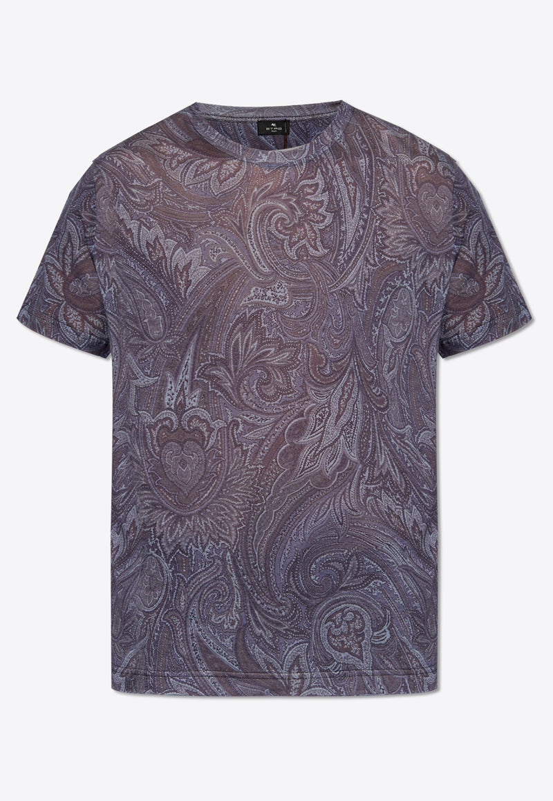 Etro Paisley Print T-shirt Blue MRMA0002 AJ067-X0883