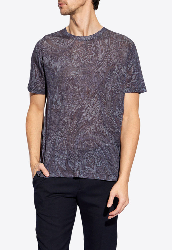 Etro Paisley Print T-shirt Blue MRMA0002 AJ067-X0883