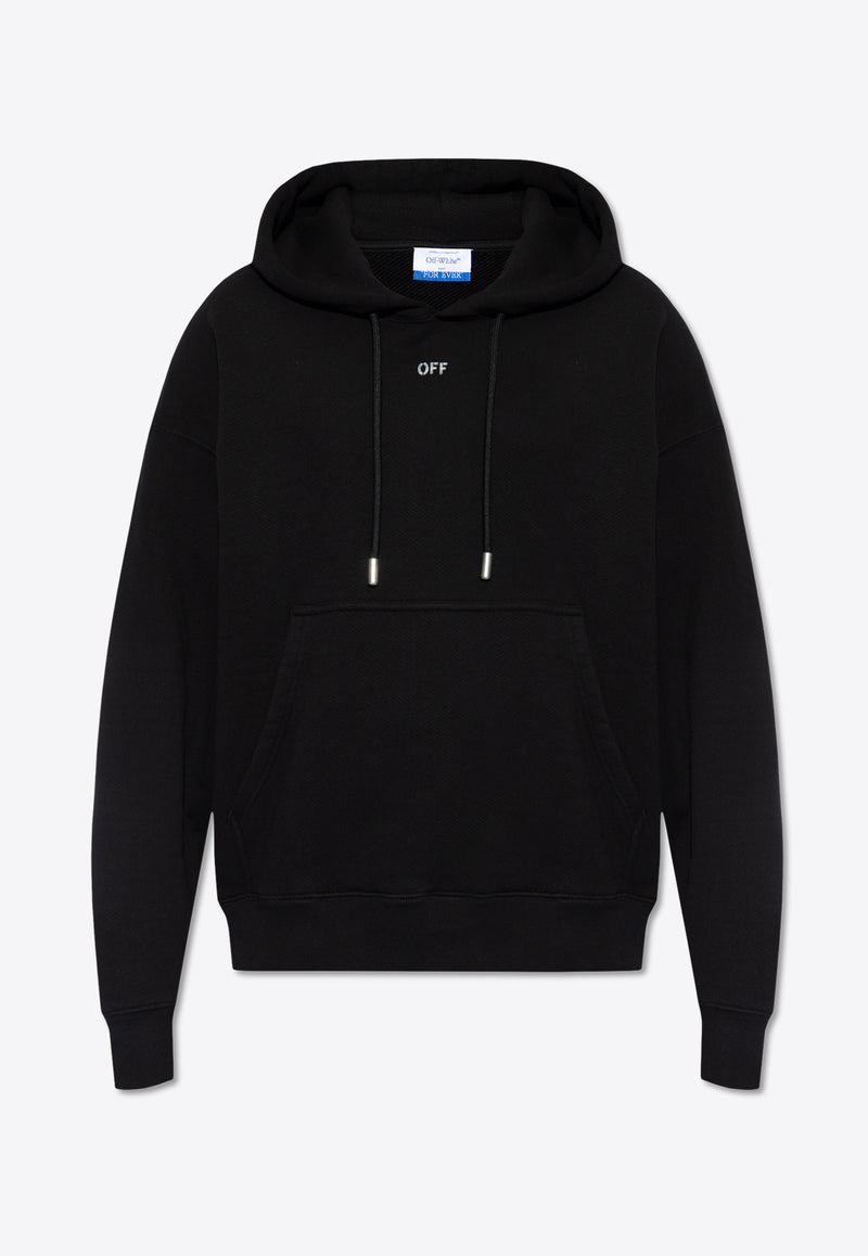 Off-White OFF Stamp Hooded Sweatshirt Black OMBB085C99 FLE010-1001