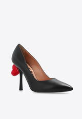 Moschino Sweet Heart 100 Leather Stiletto Pumps Black MA1003AC1I MA0-000