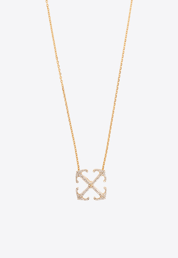 Off-White Signature Arrows Brass Necklace Gold OWOB136S24 MET001-7600