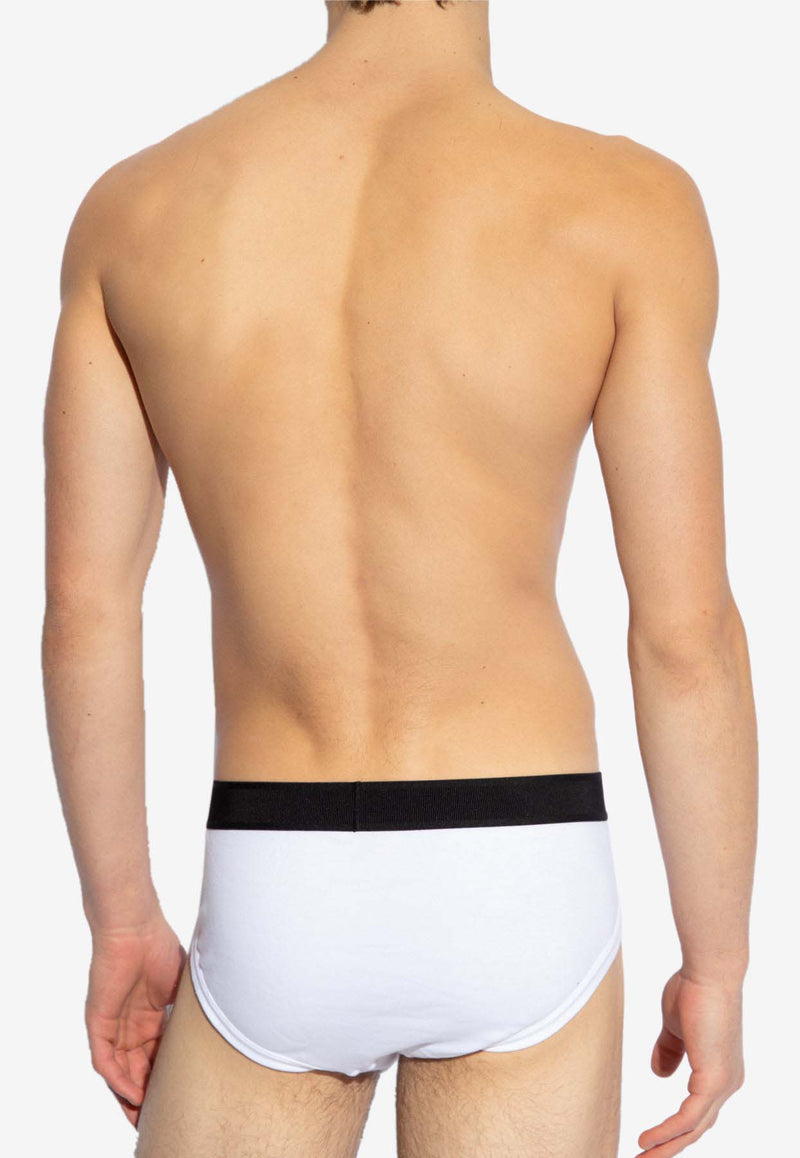 Tom Ford Two-Pack Logo-Waistband Briefs White T4XC11040 0-999