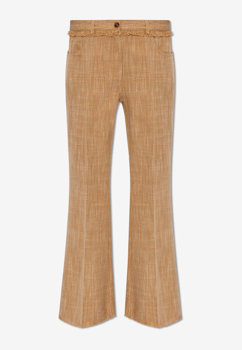 Etro Fringed Flared Pants Beige WREA0015 99TUDH4-M0180