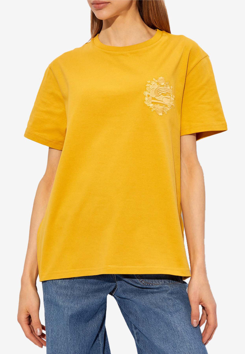 Etro Pegaso Embroidered T-shirt Orange WRJB0006 AC036-A0968