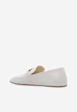 Salvatore Ferragamo Elaine Vara Buckle Loafers in Calf Leather Cream 01H932 ELAINE 773087-MASCARPONE