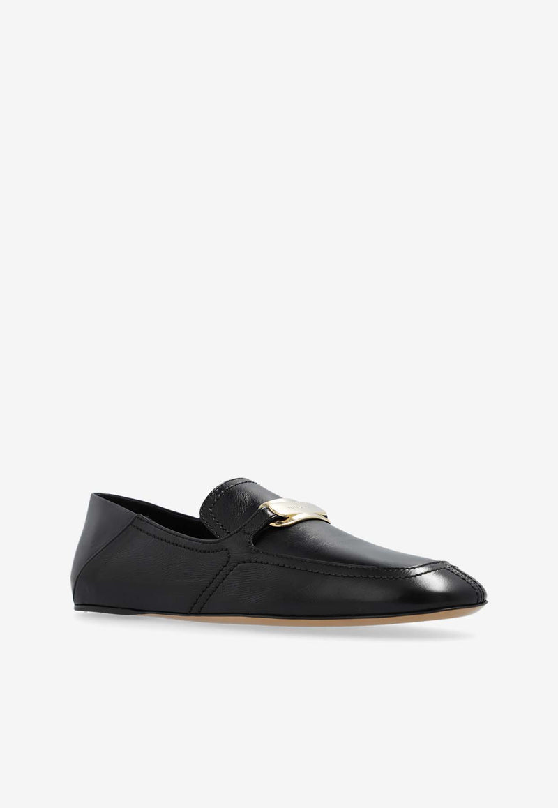 Salvatore Ferragamo Elaine Vara Buckle Loafers in Calf Leather Black 01H932 ELAINE 773088-NERO