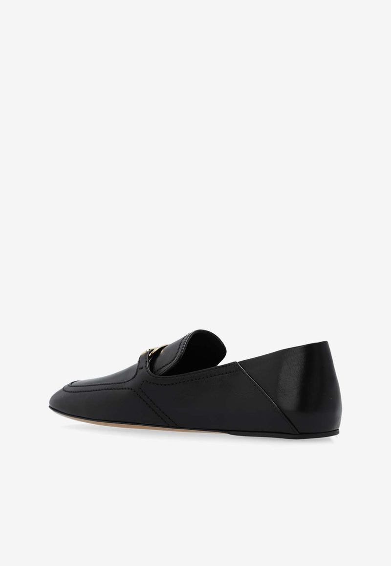 Salvatore Ferragamo Elaine Vara Buckle Loafers in Calf Leather Black 01H932 ELAINE 773088-NERO