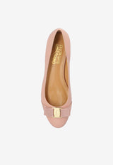 Salvatore Ferragamo Varina Nappa Leather Ballet Flats Pink 01I744 VARINA SOFT 774595-ROSE