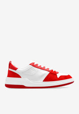 Salvatore Ferragamo Dennis Low-Top Leather Sneakers Red 022376 DENNIS 769635-FLAME RED