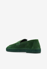 Salvatore Ferragamo Desco Suede Espadrilles Green 025500 DESCO 773006-FOREST GREEN