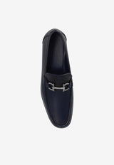 Salvatore Ferragamo Grandioso Gancini Leather Loafers Black 029457 GRANDIOSO2 769877-MIDNIGHT