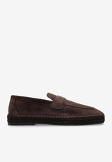 Salvatore Ferragamo Desco Suede Espadrilles Brown 025500 DESCO 773043-TESTA DI MORO