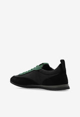 Salvatore Ferragamo Detroit Low-Top Paneled Sneakers Black 026533 DETROIT 1 773267-NERO FOREST GREEN