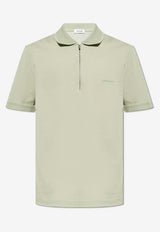 Salvatore Ferragamo Logo Embroidered Polo T-shirt Green 122327 H 772643-SAGE