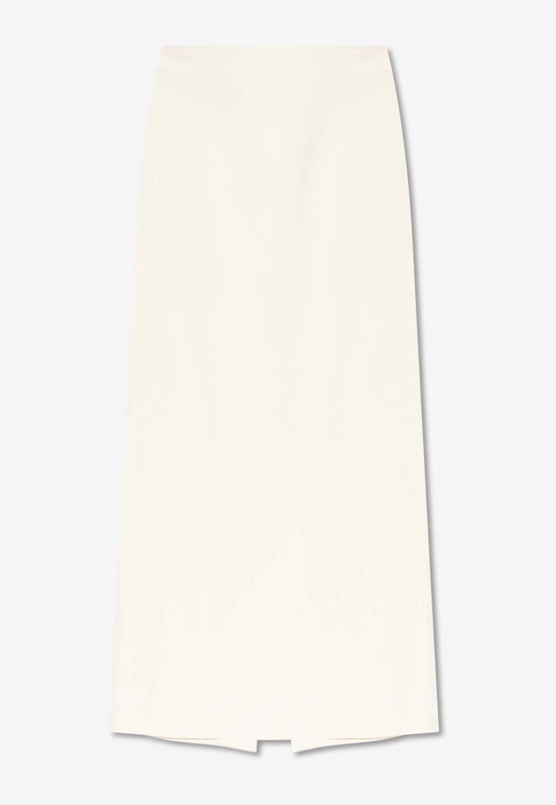 Salvatore Ferragamo Maxi Skirt with Back Slit White 13E831 S 773145-WHITE MASCARPONE