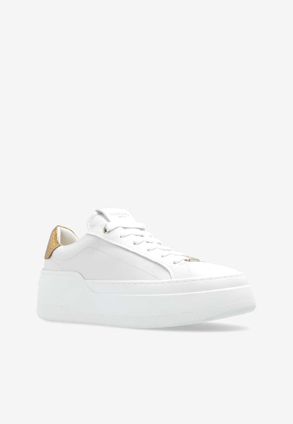 Salvatore Ferragamo Dahlia Leather Flatform Sneakers White 030573 DAHLIA 1 769352-BIANCO OTTICO