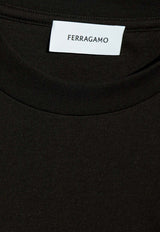 Salvatore Ferragamo Venna Logo Patch T-shirt Black 112841 H 776810-NERO