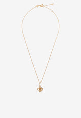 Tory Burch Kira Enamel Flower Pendant Necklace Gold 156255 0-720