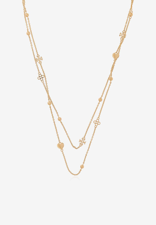 Tory Burch Logo-Pendant Layered Necklace Gold 157211 0-720