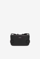 Salvatore Ferragamo Twins Gancini Leather Messenger Bag Black 241360 TWINS 769648-NERO