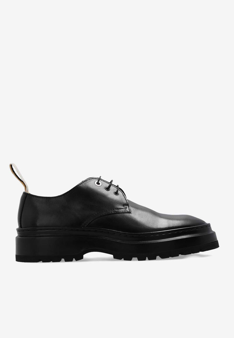 Jacquemus Pavane Leather Derby Shoes Black 236FO121 4305-990