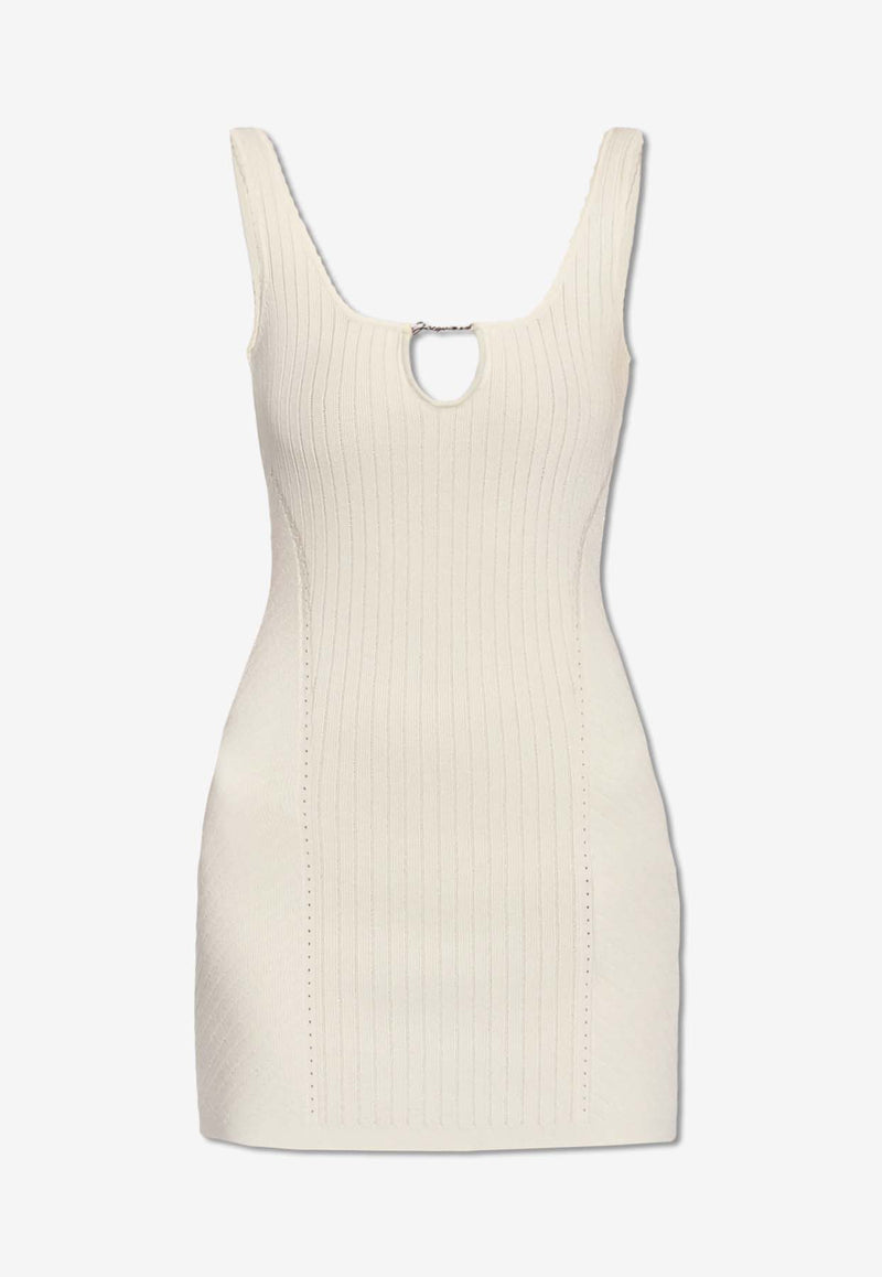 Jacquemus Sierra Ribbed Mini Dress White 241KN355 2355-110