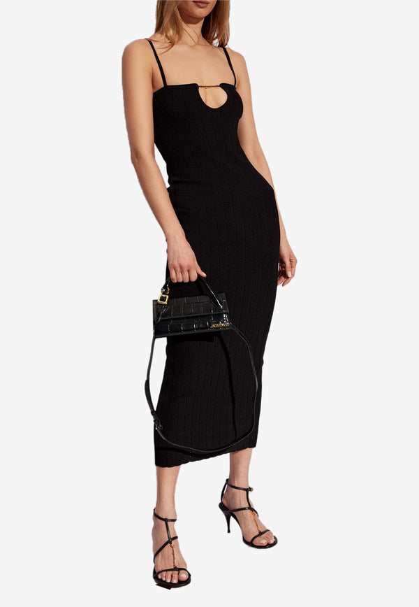 Jacquemus Sierra Ribbed Midi Dress Black 241KN358 2355-990