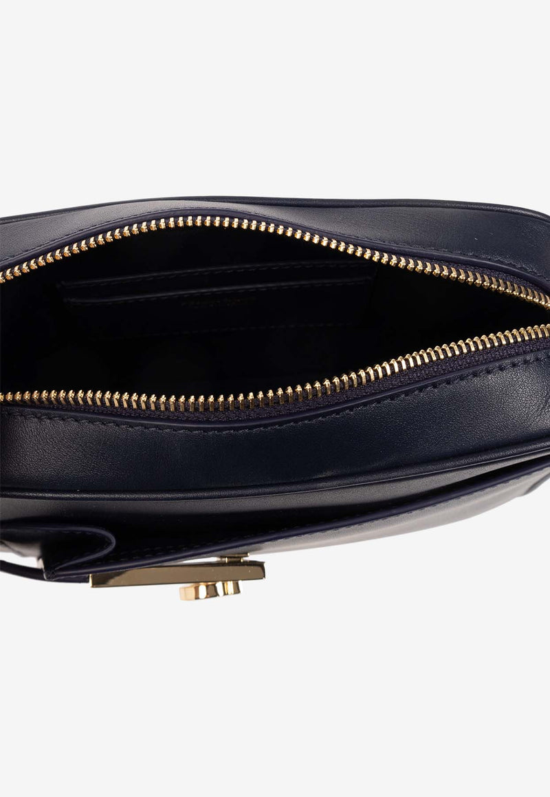 Salvatore Ferragamo Archive Gancini Buckle Camera Bag Midnight Blue 216292 ARCHIVE CC 769971-MIDNIGHT