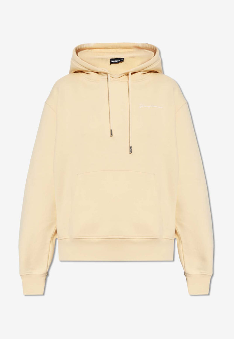 Jacquemus Brode Logo Hooded Sweatshirt Cream 245JS310 2120 F-151