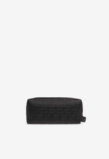 Salvatore Ferragamo Gancini Embossed Leather Wash Bag Black 241479 TRAV EMB BLO 769475-NERO