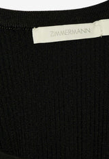 Zimmermann Halliday Ribbed Tank Top Black 2624TSS241 0-BLK