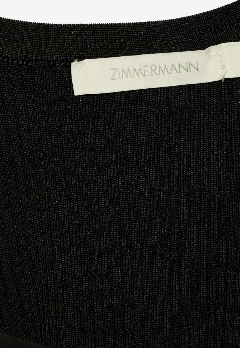 Zimmermann Halliday Ribbed Tank Top Black 2624TSS241 0-BLK