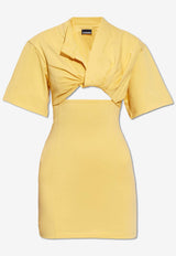 Jacquemus Bahia Cut-Out Mini Dress Yellow 241DR088 2003-151