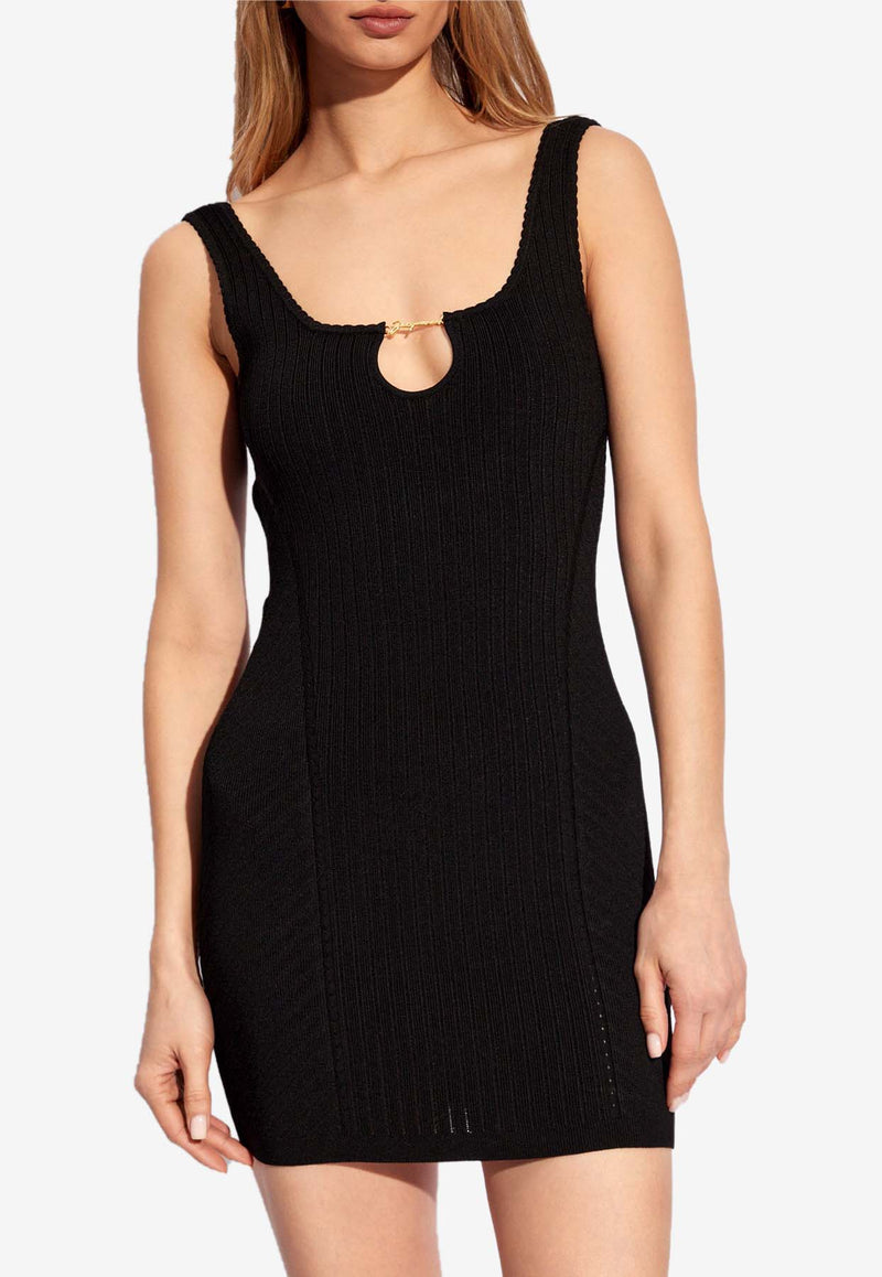 Jacquemus Sierra Ribbed Mini Dress Black 241KN355 2355-990