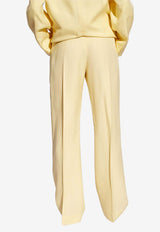 Jacquemus Sauge Tailored Viscose Pants Yellow 241PA003 1359-205