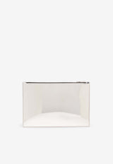 Alexander McQueen Graffiti Logo Clutch Bag Silver 560472 1AATE-1402