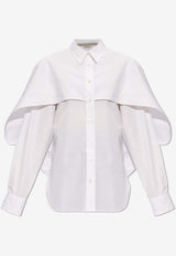 Stella McCartney Cape Layer Button-Up Shirt White 620122 SMA90-9000