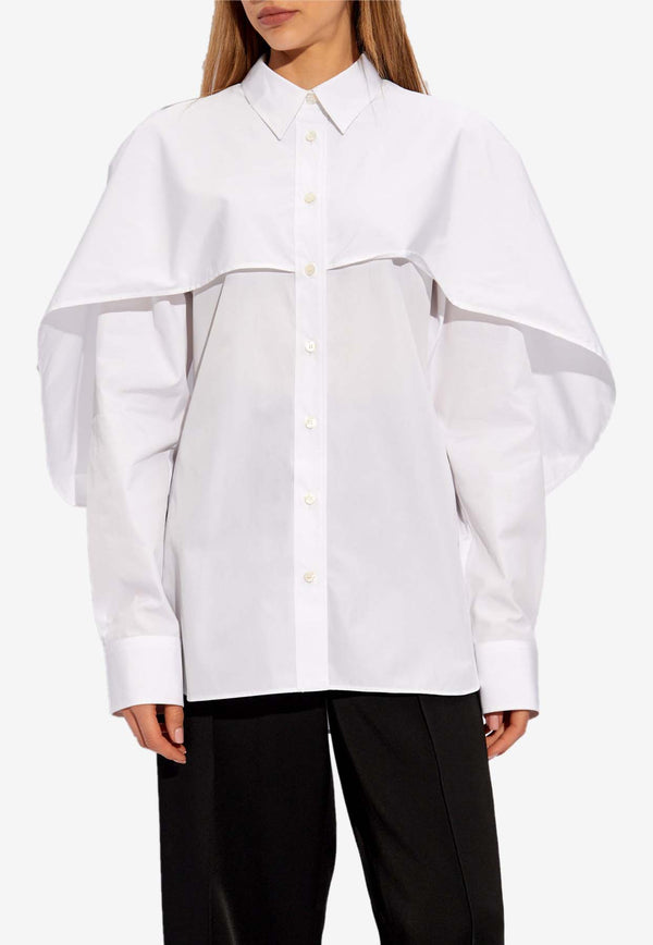 Stella McCartney Cape Layer Button-Up Shirt White 620122 SMA90-9000