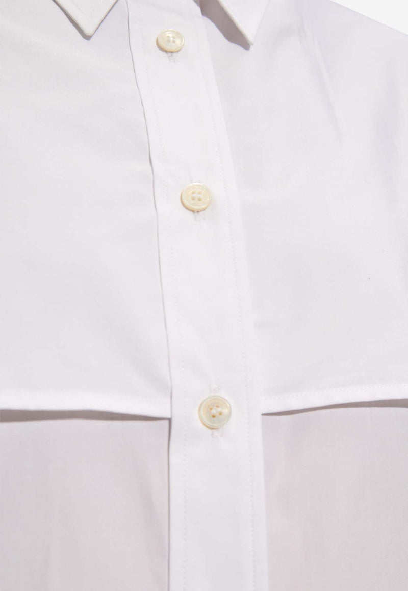 Stella McCartney Cape Layer Button-Up Shirt White 620122 SMA90-9000