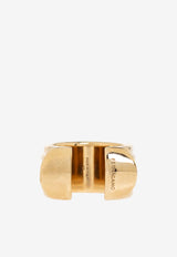 Salvatore Ferragamo Gancini Brass Ring Gold 760779 AN GAN80 7762-ORO