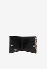 Alexander McQueen Printed Bi-Fold Wallet with Chain Black 775292 1AAQ4-1000