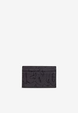 Alexander McQueen Printed Leather Cardholder Black 736230 1AAQ4-1000